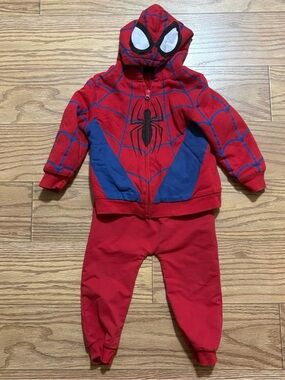 Marvel Spiderman Hoodie and Sweat Pants Outfit Toddler 3T